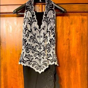 Lillie Rubin Sequin Halter & Tadashi Slacks